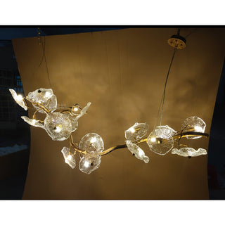 Nenufar Horizontal Natural Glass Chandelier
