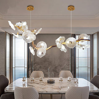 Nenufar Horizontal Natural Glass Chandelier