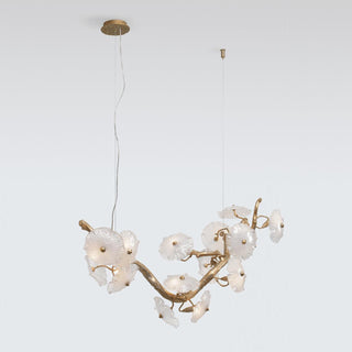 Nenufar Horizontal Natural Glass Chandelier