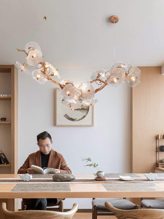 Nenufar Horizontal Natural Glass Chandelier