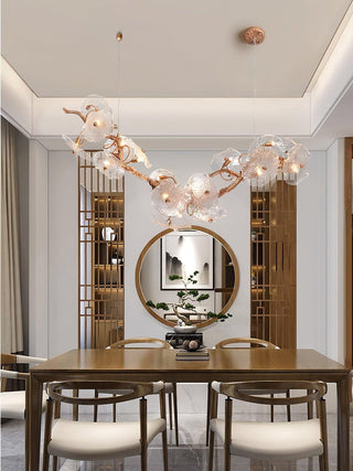 Nenufar Horizontal Natural Glass Chandelier