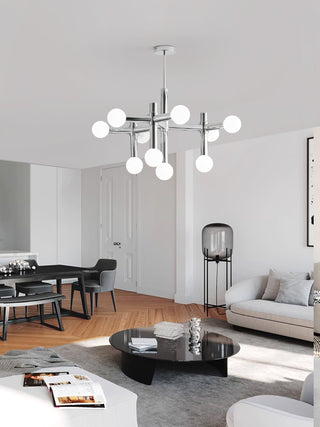 Network Sculptural Metal Chandelier
