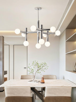 Network Sculptural Metal Chandelier