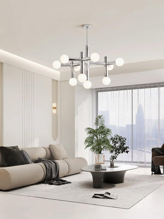 Network Sculptural Metal Chandelier