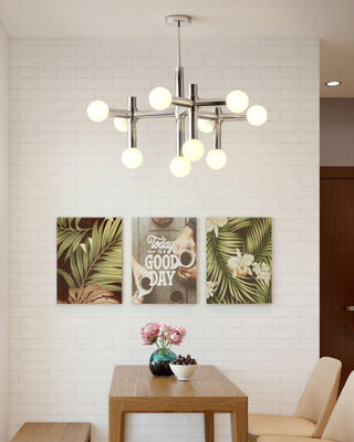 Network Sculptural Metal Chandelier