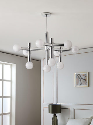 Network Sculptural Metal Chandelier