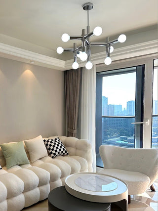 Network Sculptural Metal Chandelier
