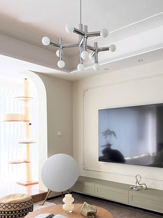 Network Sculptural Metal Chandelier