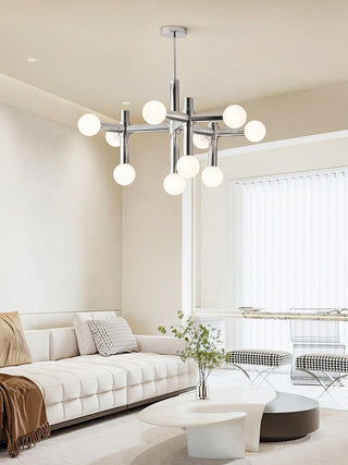 Network Sculptural Metal Chandelier