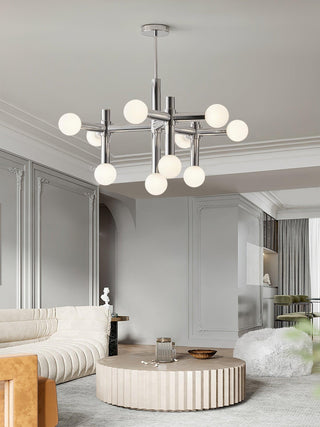 Network Sculptural Metal Chandelier