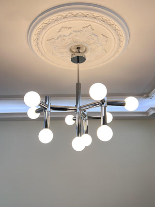 Network Sculptural Metal Chandelier