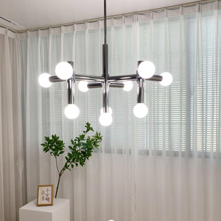 Network Sculptural Metal Chandelier