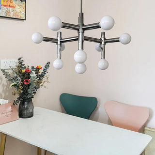 Network Sculptural Metal Chandelier