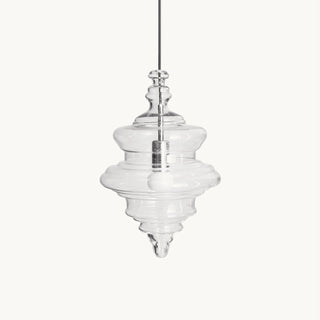 Neverending Layered Ribbed Glass Pendant Light