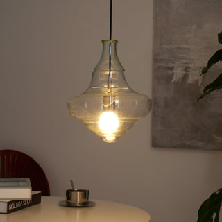 Neverending Layered Ribbed Glass Pendant Light