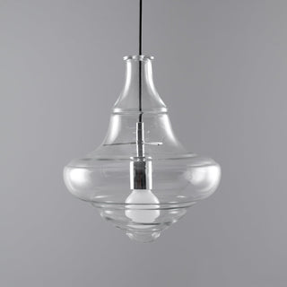 Neverending Layered Ribbed Glass Pendant Light