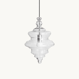Neverending Layered Ribbed Glass Pendant Light