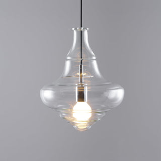 Neverending Layered Ribbed Glass Pendant Light