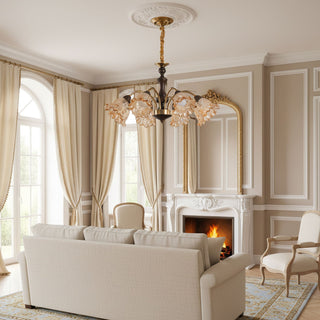 Celestina Vintage Floral Glass Chandelier