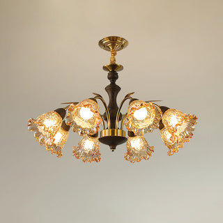 Celestina Vintage Floral Glass Chandelier