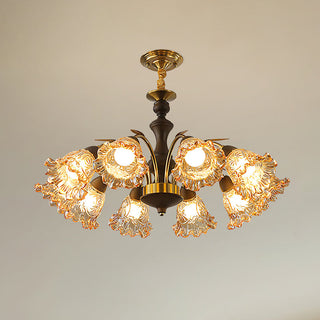 Celestina Vintage Floral Glass Chandelier