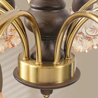 Celestina Vintage Floral Glass Chandelier