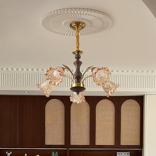 Celestina Vintage Floral Glass Chandelier