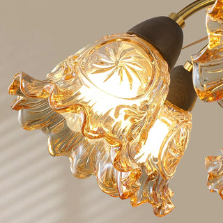 Celestina Vintage Floral Glass Chandelier