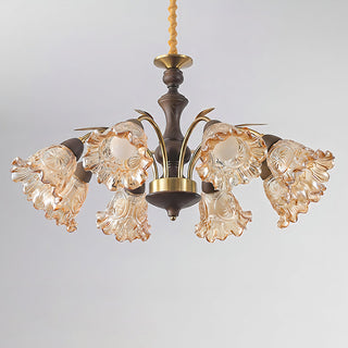 Celestina Vintage Floral Glass Chandelier