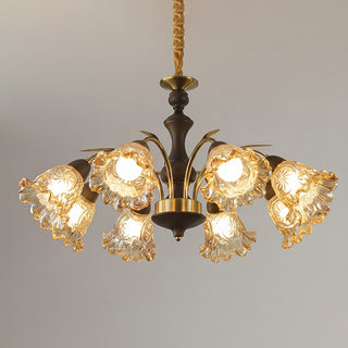 Celestina Vintage Floral Glass Chandelier