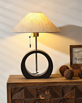Nils Modern Black Ring Table Lamp