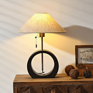 Nils Modern Black Ring Table Lamp