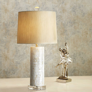 Seleni Shell Inlay Column Table Lamp
