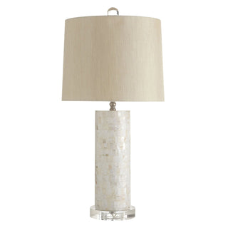 Seleni Shell Inlay Column Table Lamp