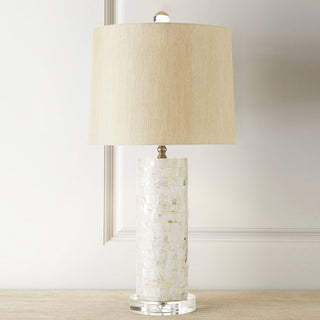 Seleni Shell Inlay Column Table Lamp