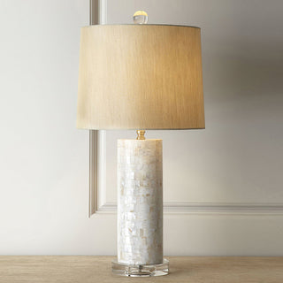 Seleni Shell Inlay Column Table Lamp