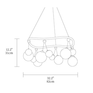 Cosmos Artistic Glass Chandelier