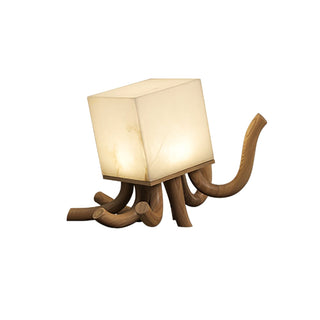 Tentax Modern Wood Alabaster Table Lamp