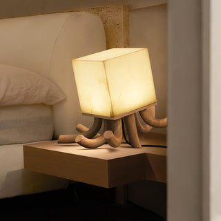 Tentax Modern Wood Alabaster Table Lamp