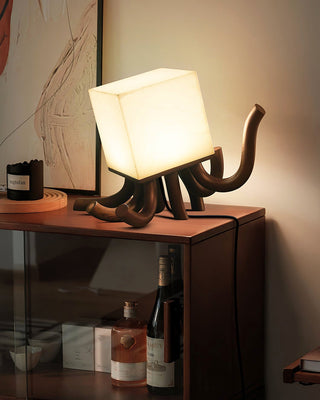 Tentax Modern Wood Alabaster Table Lamp