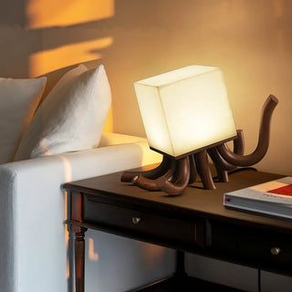 Tentax Modern Wood Alabaster Table Lamp
