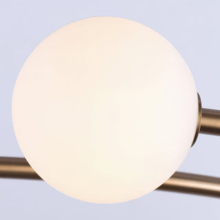 Nova Double-Ring Opal Globe Chandelier