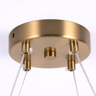 Nova Double-Ring Opal Globe Chandelier