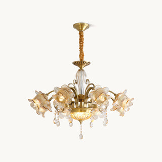 Odile Luxe Floral Crystal Chandelier