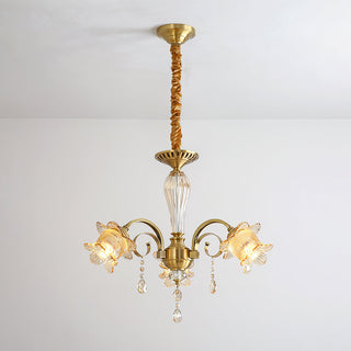 Odile Luxe Floral Crystal Chandelier