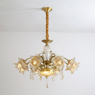 Odile Luxe Floral Crystal Chandelier