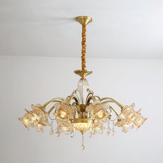 Odile Luxe Floral Crystal Chandelier