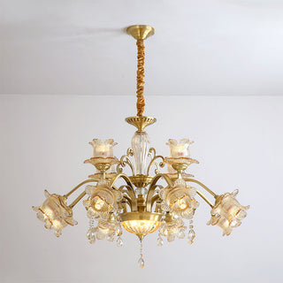 Odile Luxe Floral Crystal Chandelier