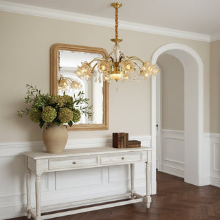 Odile Luxe Floral Crystal Chandelier