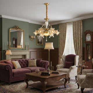 Odile Luxe Floral Crystal Chandelier